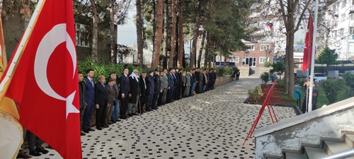 Sayın Kaymakamımız İdris ARSLAN'ın 18 Mart Çanakkale Zaferi ve Şehitleri Anma Gününün 108. Yıl Dönümünü Anma Töreni